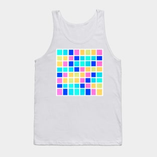 Inverted Rainbow Geometric Abstract Acrylic Painting II Tank Top